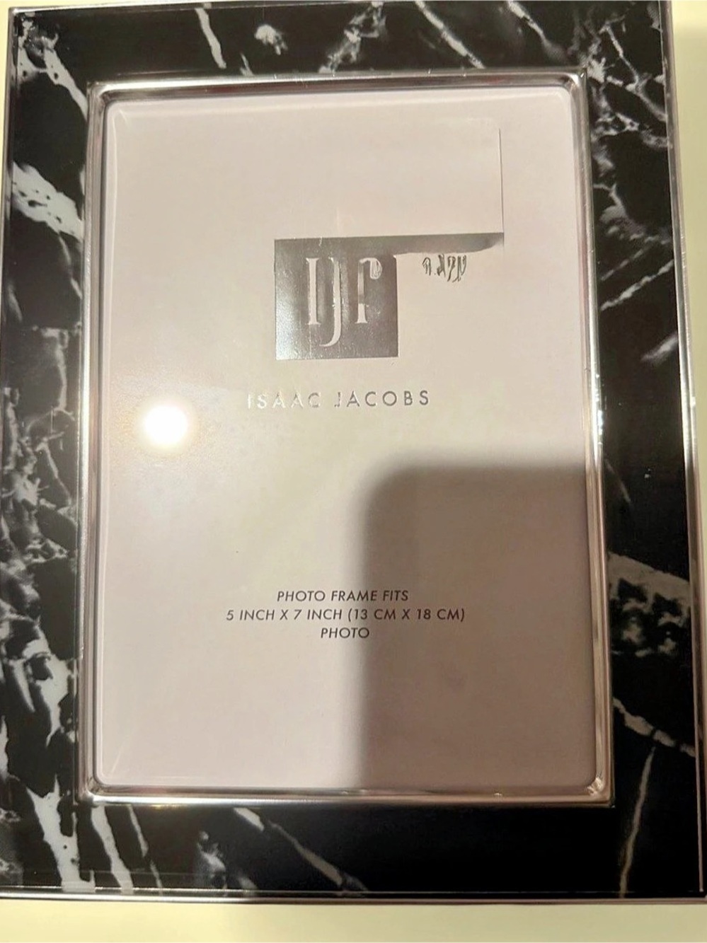Marc Jacobs 5x7 Photo Frame Black & Silver Like New